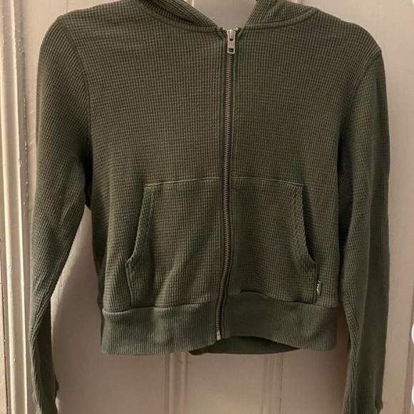 Tna Waffle zip hoodie in fatigue size S - Picture 2 of 2